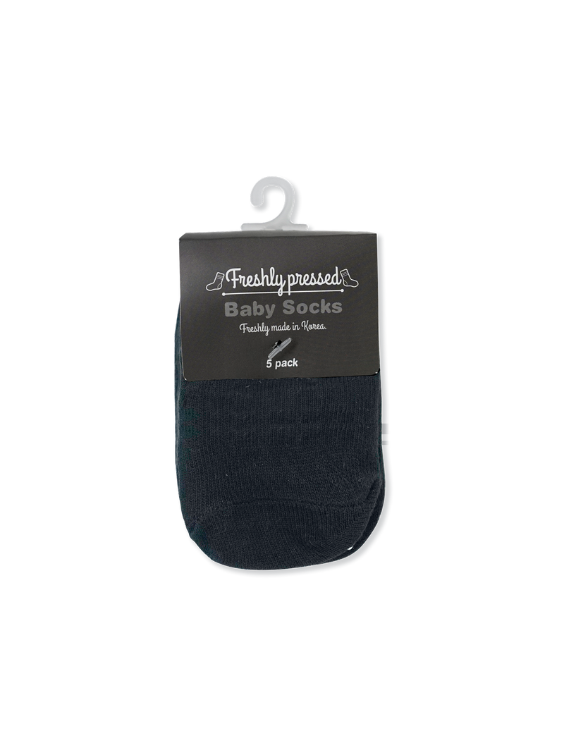 Baby/Kids Black Socks - 5pk