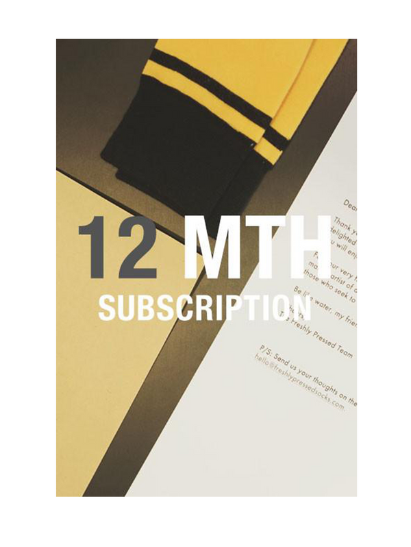 12-Month Subscription + 1 Free Pair of Socks